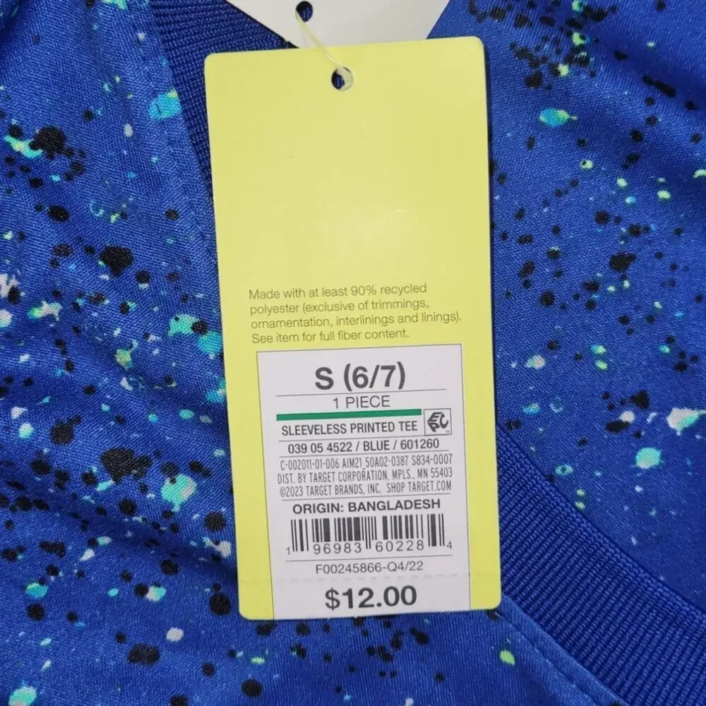 Boys' Sleeveless Printed T-Shirt | All in Motion | Small (6/7)
